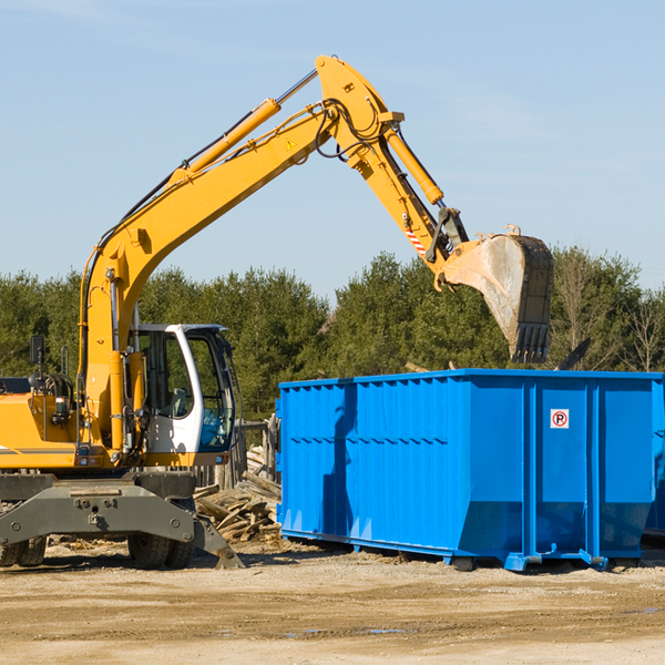 are there any restrictions on where a residential dumpster can be placed in Mcclain County OK